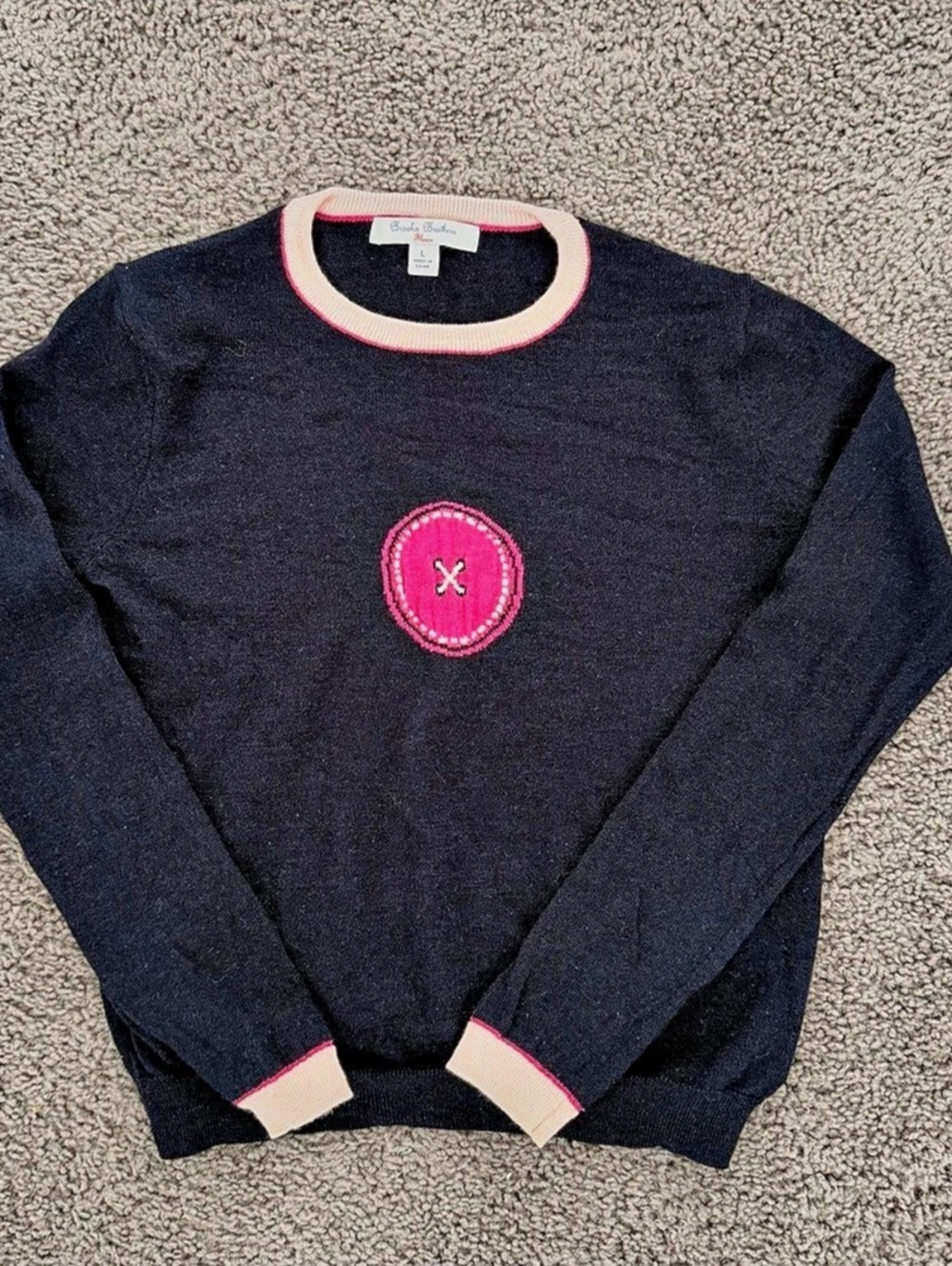 Brooks Brothers Merino Wool Crewneck Sweater Kids Size Large